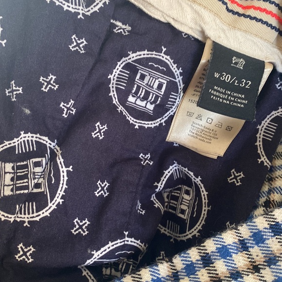 Scotch & Soda Amsterdam vintage plaid trouser pants M 30x32 - Picture 7 of 10